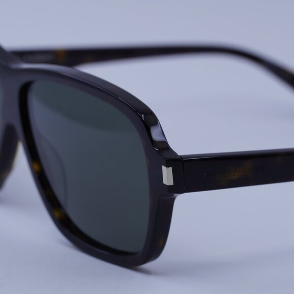 Saint Laurent SL609 CAROLYN 002 Sunglasses Havana Aviator Frame, Grey Lenses - Picture 2 of 12